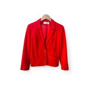 Pendleton Wool Blazer Womens Red 100% Virgin Wool Made in USA Small